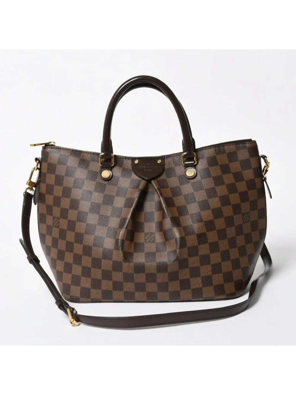 Louis Vuitton Sienna PM Handbag Leather Brown Gold